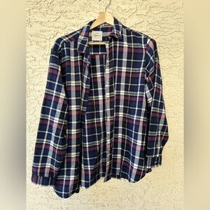 Jachs Navy and burgandy Plaid Shirt